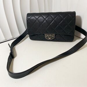 CHANEL Classic FlapWOC Black Caviar Leather